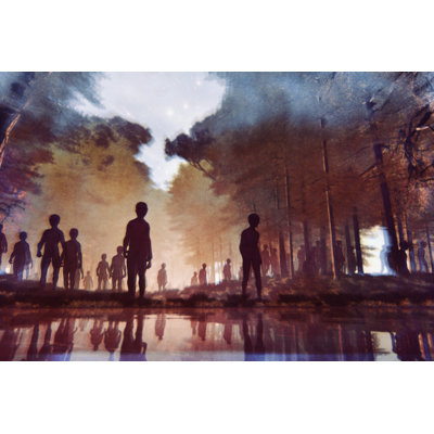 Scary Aliens Walking Throught The Forest by Gremlin - No Frame Print on Canvas
