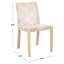 Chaise d'appoint en bois massif d'Yvette en blanc / naturel