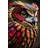 Owl Bird Red Pattern Woven Base Machine Washable Area Rug-119055872