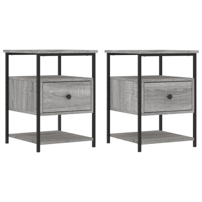 Agshin 40cm W Iron Bedside Table