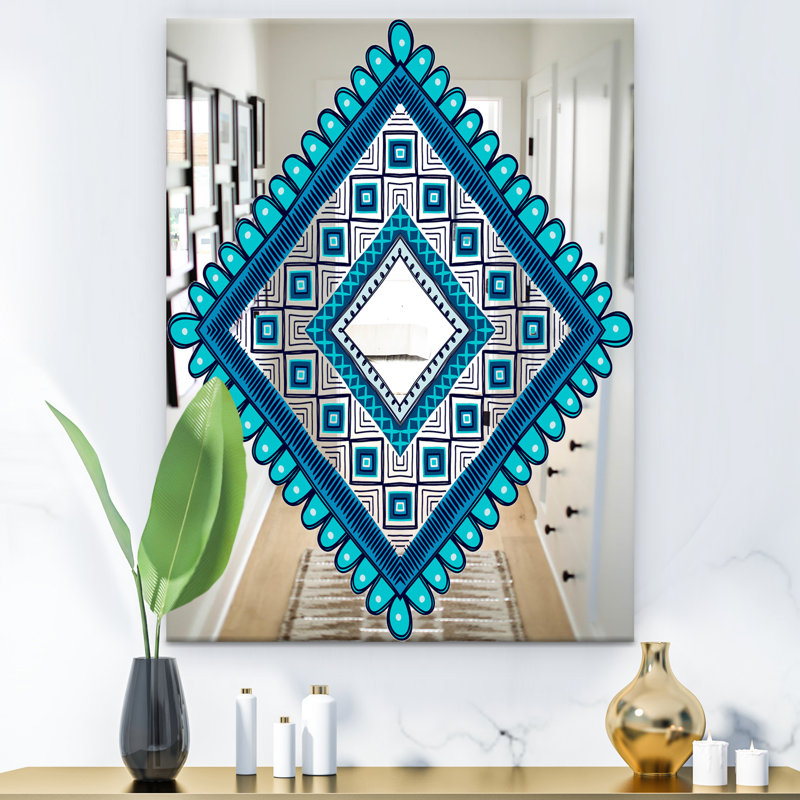 Miroir mural triangulaire Mid-Century, H 39,4 po x l 29,5 po