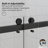 Catalyst 43"- 48" W x 76" H Double Sliding Frameless Shower Door in Matte Black with 3/8" Clear Glass-96391542