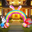 Arche de Pâques avec lapin et œufs gonflables