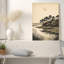 «River Trees and Crescent Moon», art mural sur toile demi-teinte rétro-1531658454