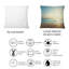 Coussin décoratif coucher de soleil sur la plage des Seychelles - imprimé nautique et côtier-1886249829