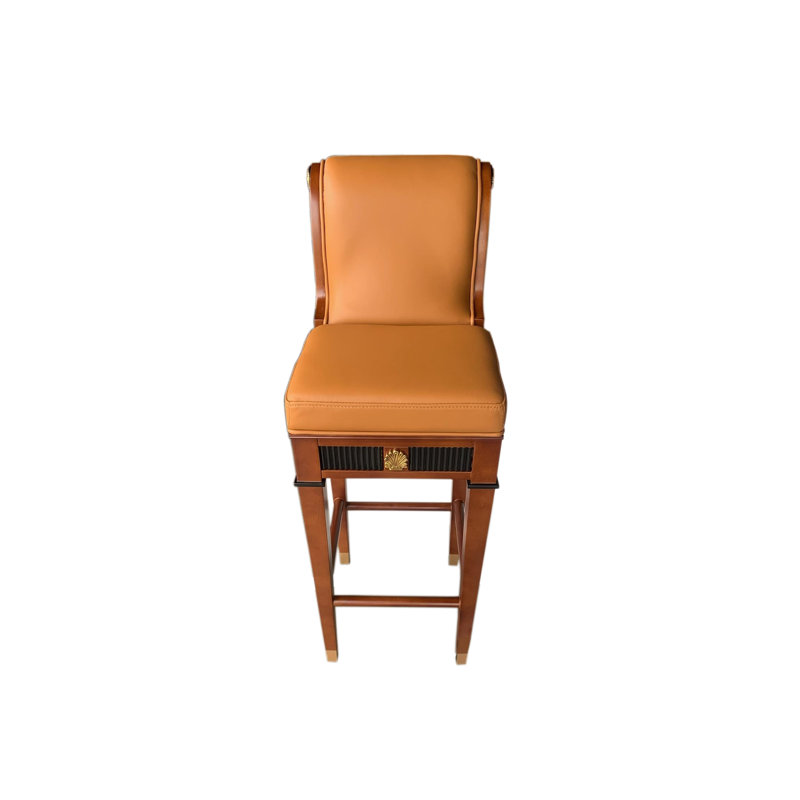Empire Upholstered Stool with Solid Wood Frame