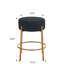24 po de hauteur, tabourets de bar ronds, ensemble de 2 - Tabourets de salle à manger rembourrés contemporains pour cuisines, cafés et bars - comprend des pieds de support robustes