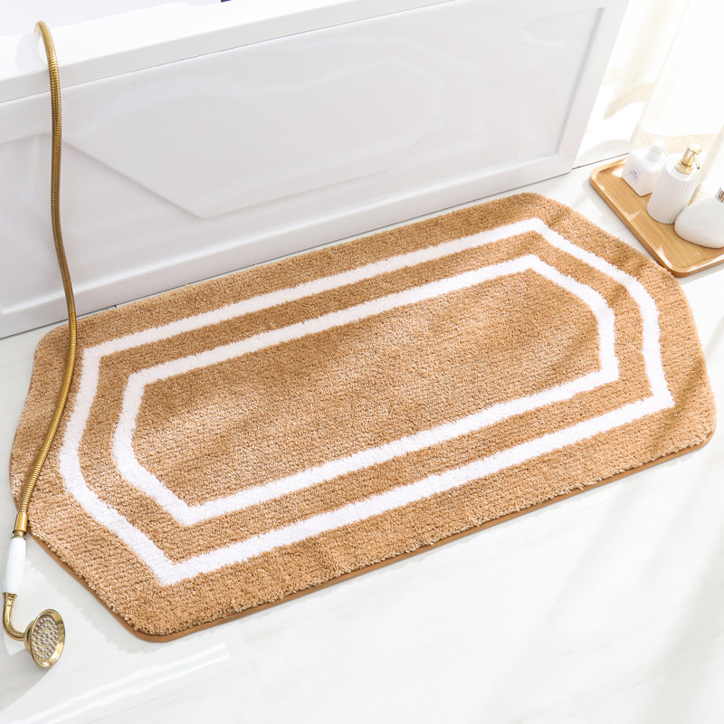 Tapis pour salle de bain Shilyn, Orange, L 24 po x L 48 po