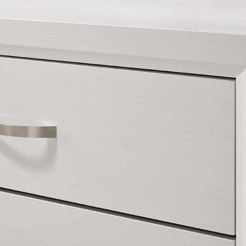 1pc Contemporary 6-Drawer Dresser White Finish Wooden Bedroom Furniture