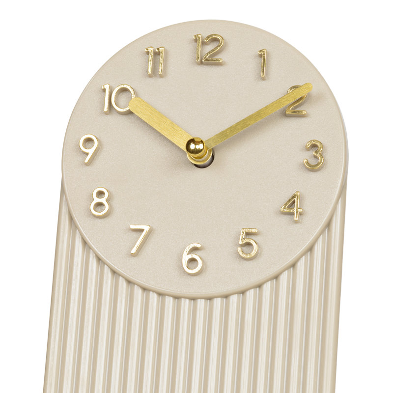 Horloge de table Groove Quartz, Blanc