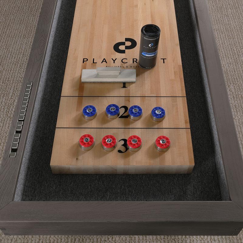 Playcraft Yukon 12’ Pro-Series Shuffleboard, Weathered Fieldstone, Weathered Fieldstone, No