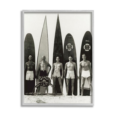 Photographie rétro, hommes surfeur
