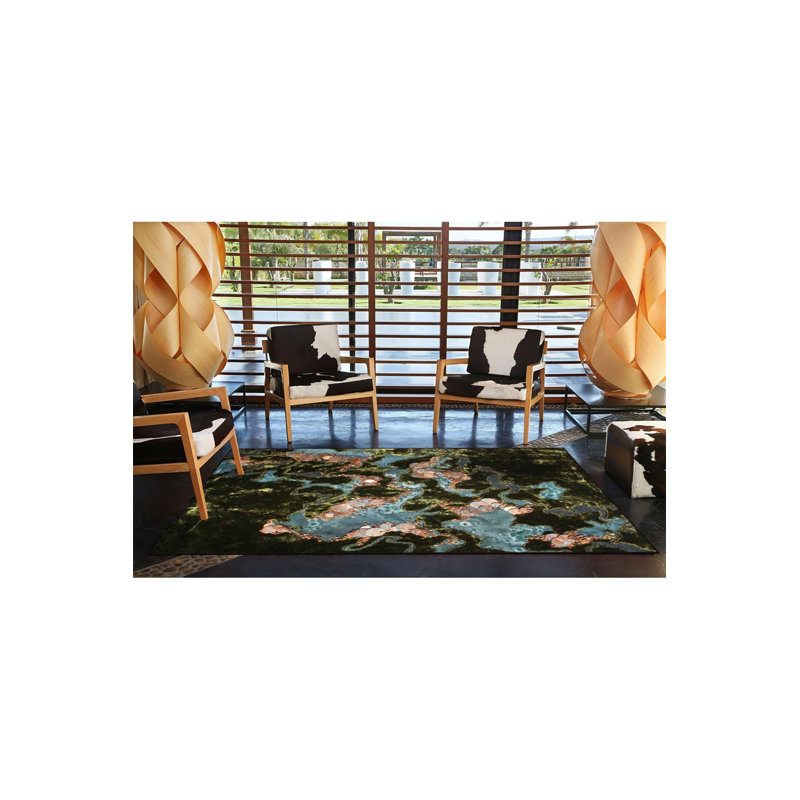 Tapis noir à motif lavable, Sous-tapis rectangulaire de 3 pi 3 po x 4 pi 11 po