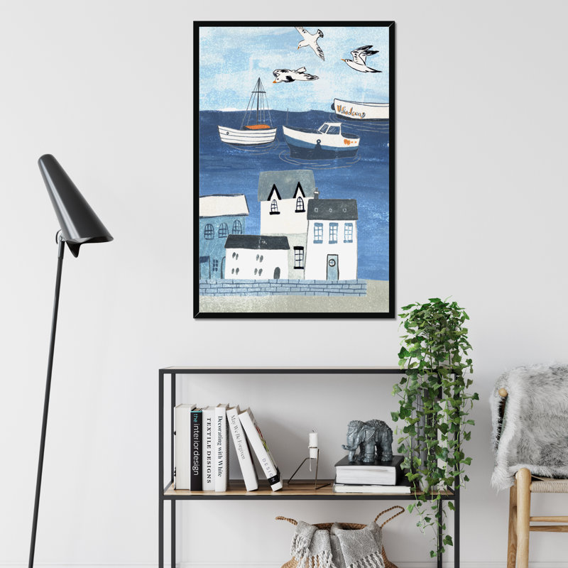 Sailors Rest I by Melissa Wang - Painting, 95cm H x 65cm W, Black Framed Paper Print