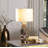27.5" Silver Owl On A Branch Resin Table Lamp