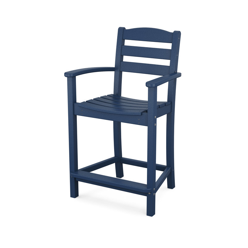 Chaise avec accoudoirs de bar POLYWOOD La Casa, Tabouret de comptoir (siège d'une hauteur de 25,1, Marine