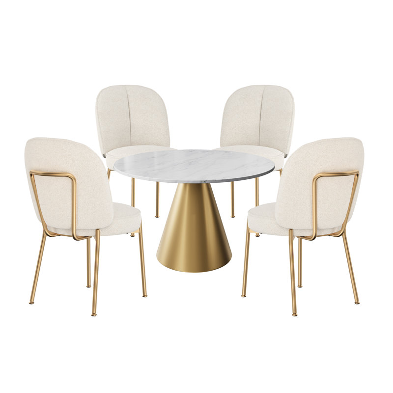 Ensemble de salle à manger 5 pièces, Beige