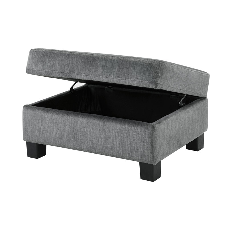 Canapé modulaire Canapé modulaire rembourré en chenille de 111,8 po avec repose-pieds de rangement mobile pour le salon