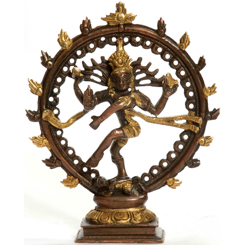 6" Solid Brass Nataraja Statue | Handmade Small Dancing Shiva Idol for Yoga Studio & Meditation Altar
