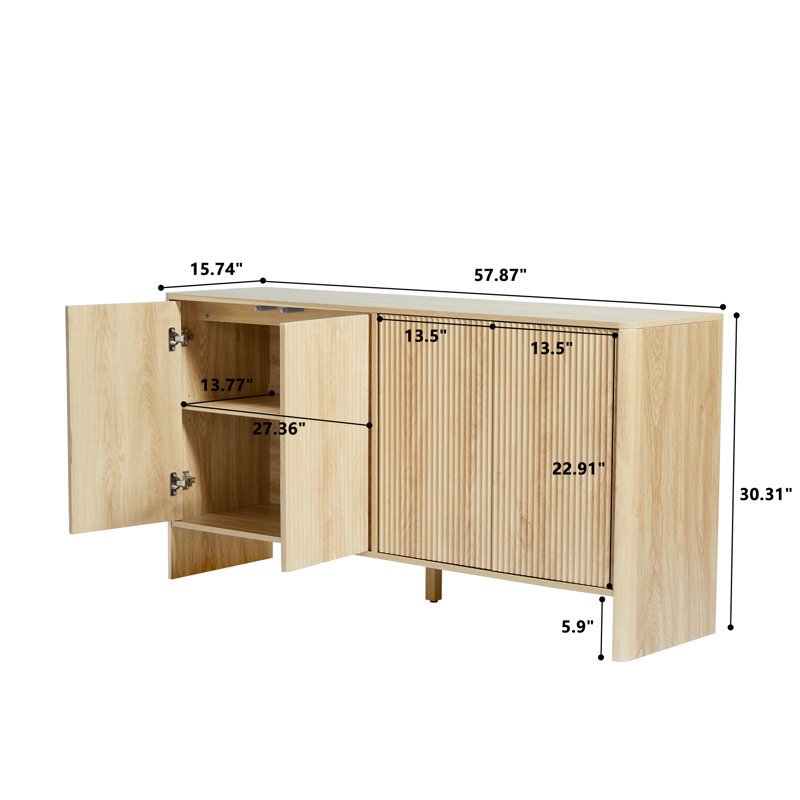 Eriha 57.87 inch sideboard, Natural