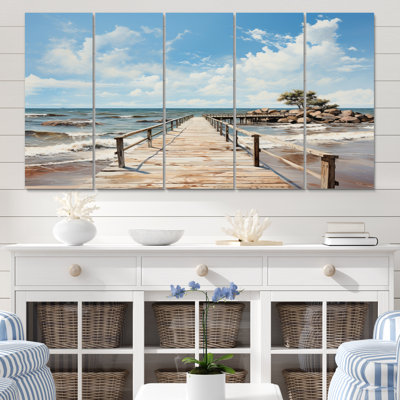 «Pier Serene Horizon I» sur toile, reproduction de 5 pièces