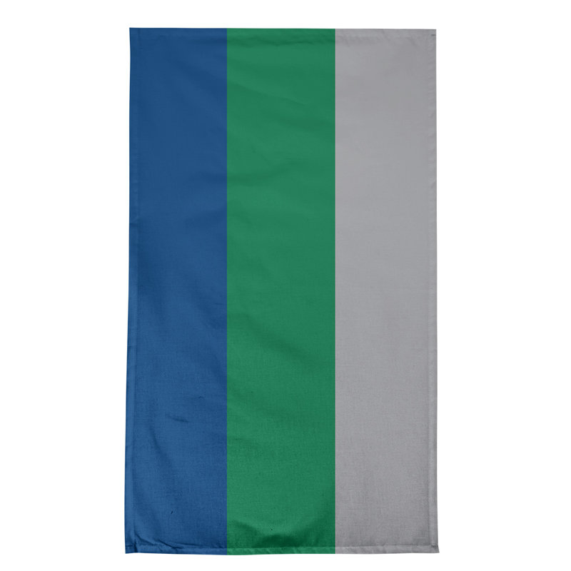 Anaheim Stripe Tea Towel Kitchen Towel, Cotton Twill, Dark Blue/Green/Cool Gray