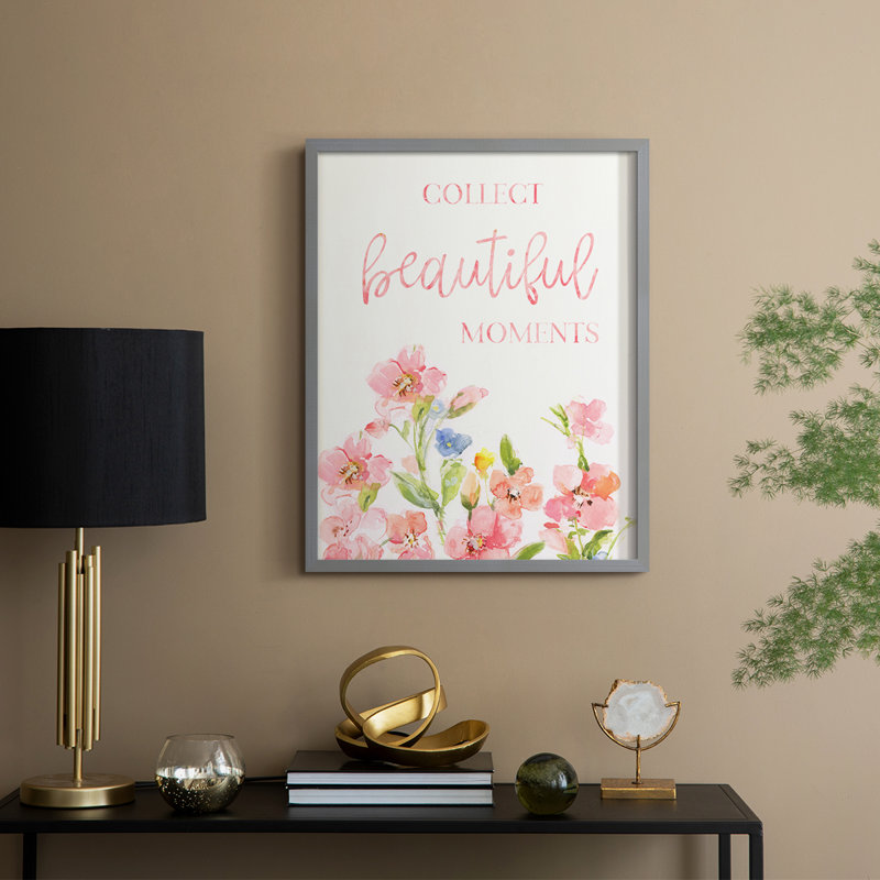 «Beautiful Moments», reproduction encadrée - bois massif, H 15 po x l 12 po, Gris