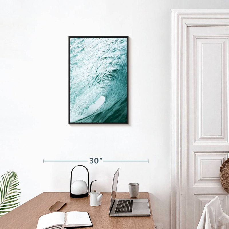 Tube ondulé, Cadre flottant noir, 17 po x 25 po