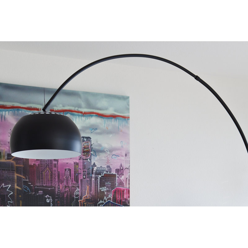 Aitkin 195cm Arched Floor Lamp, Black