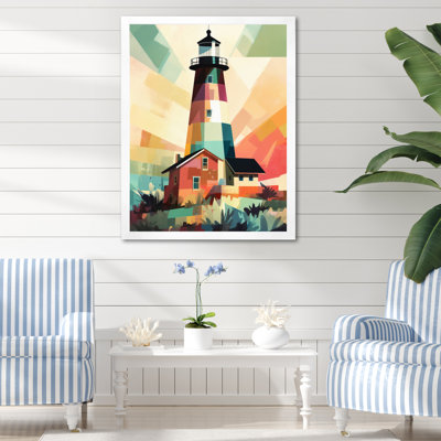 Reproduction d'art sur toile encadrée bord de mer I