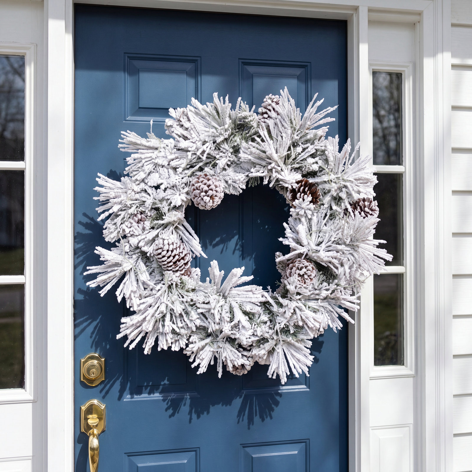 The Twillery Co.® Odaniel 60" Frosted Wreath, 60" H x 60" W x 5" D