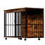Cage à chien spacieuse avec plateau, fabriquée en métal, convenant aux chiens actifs, système de loquet avec système de loquet sécuritaire - console polyvalente, plateau facile à nettoyer, surface amovible, plateau amovible