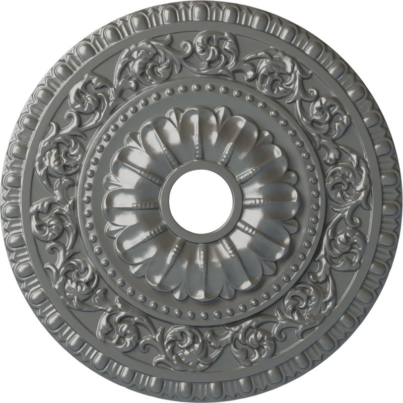 Vaduz Ceiling Medallion, Silver