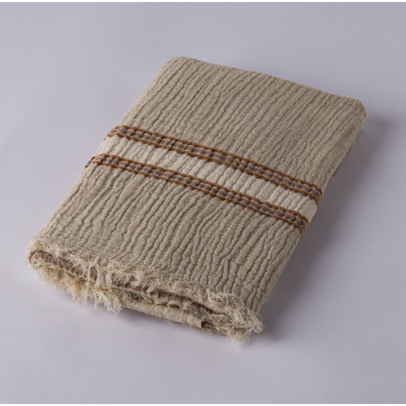 Hand loomed Muslin Linen Beach Towel, Blue