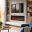 Metro Lane Black Electric Fireplace with 5120 BTU-1347019187