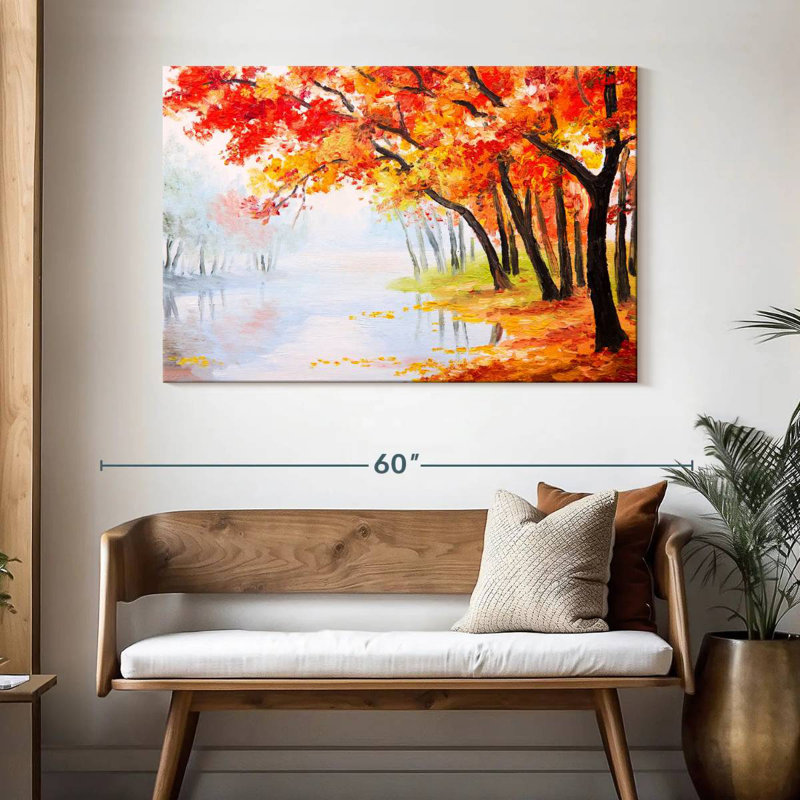 Alvord Lakeside Autumn Grove, H 32 po x l 48 po