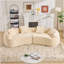 Yellow Curved Compressed Sofa, Creative Nordic-Style Design For Living Room, Comfortable, Soft And Suitable For Multiple Scenarios-204515537