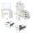 White Color Adjustable Dressing Table With 5 Drawers