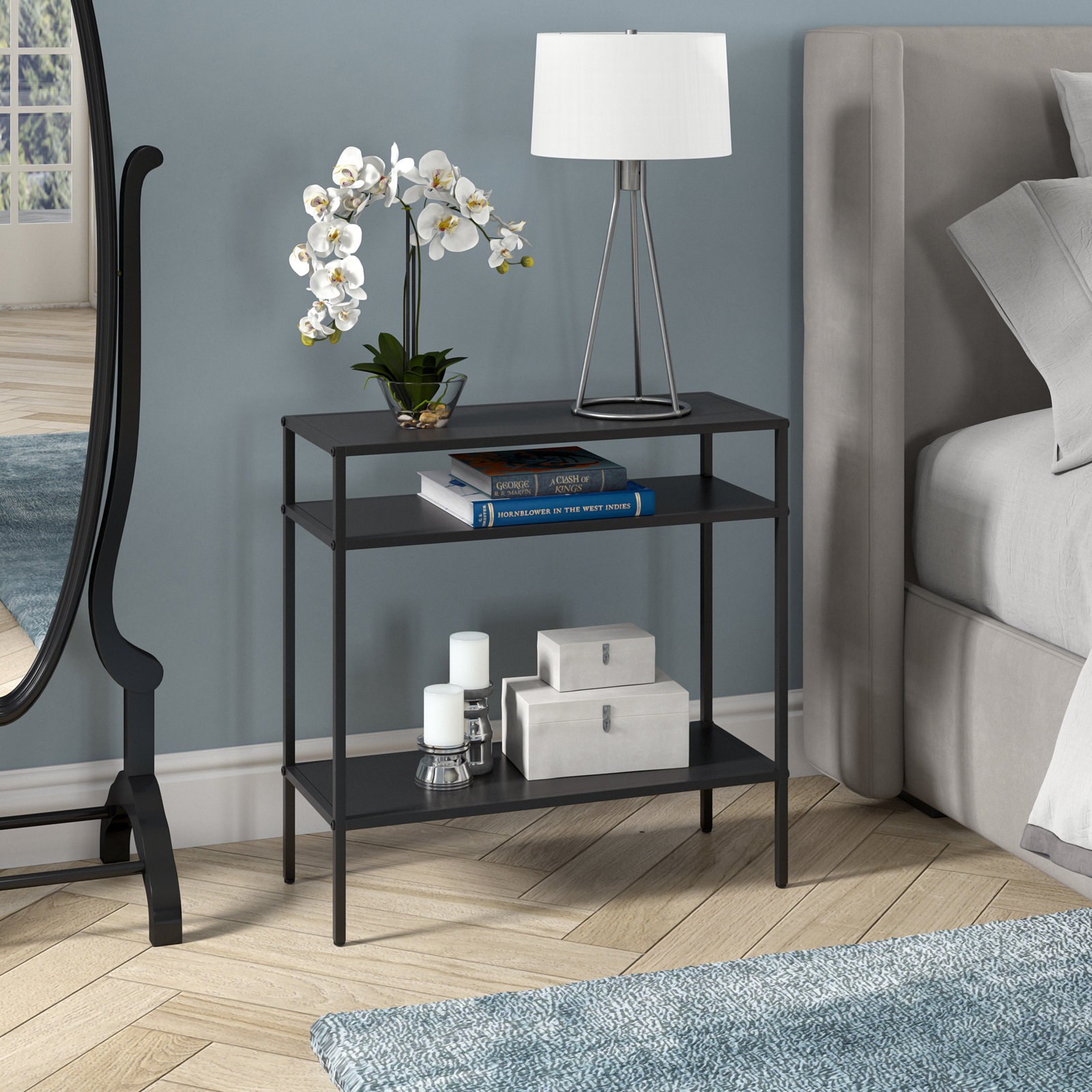 Level End Table, Blackened Bronze