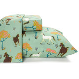 Jersey Knit Horses Bedsheets Set - Western Farmhouse Style Animal Sheets