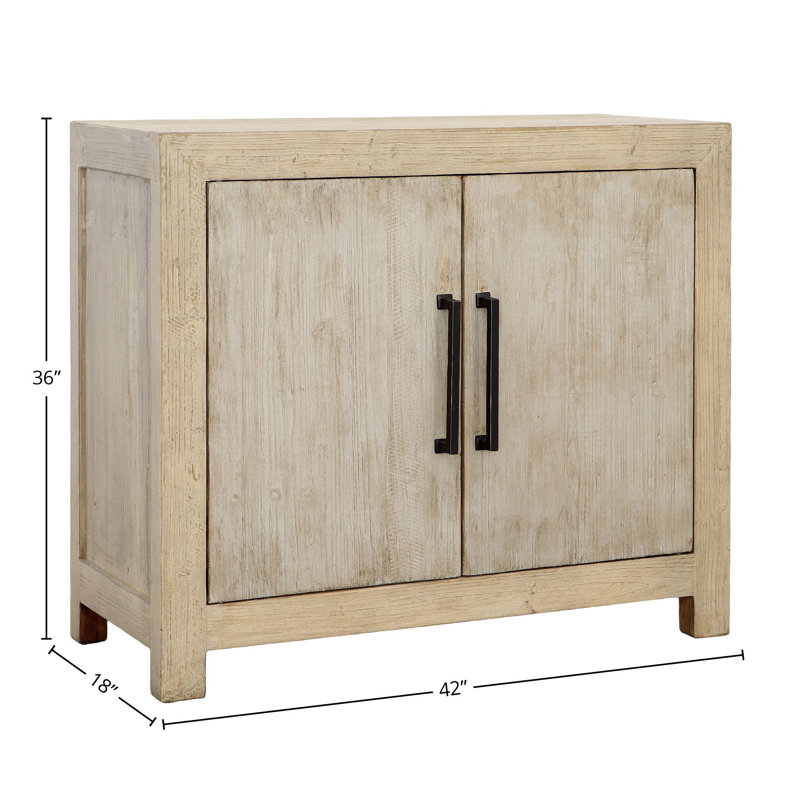 Merwin 42" Wide 2-Dr Reclaimed Pine Sideboard, Light Natural Warmwash