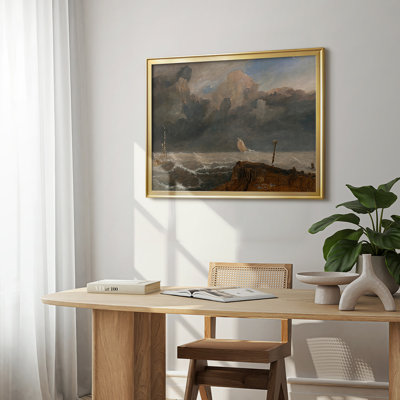 Port Ruysdael-J.M.W. Turner-Framed Gallery Wrapped Canvas-1827