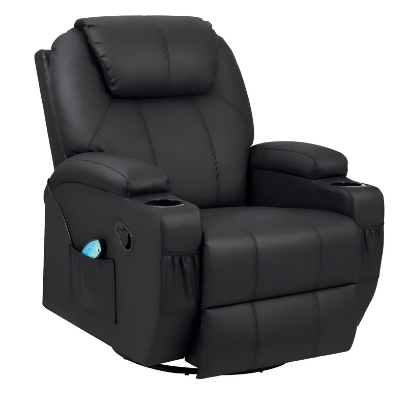 Faux Leather Massage Chair, Black Faux Leather