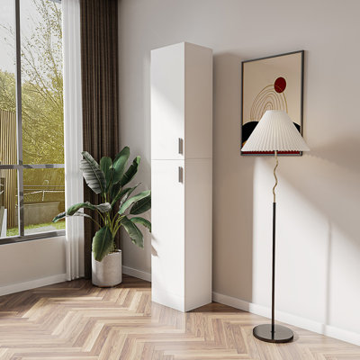 Armoire autoportante moderne avec tablettes réglables et deux portes