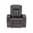 Sharaya Grey Vegan Leather LED Power Recliner With Speaker, Storage, USB And Wireless Charger