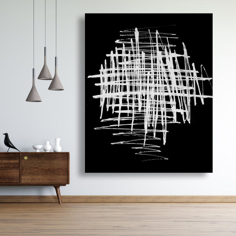 Contrast - White Shapes Canvas for Elegant Home Decor