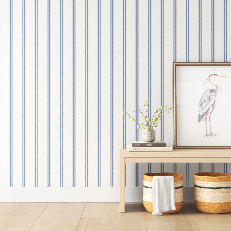Cecelia Smooth Wallpaper Roll, Navy