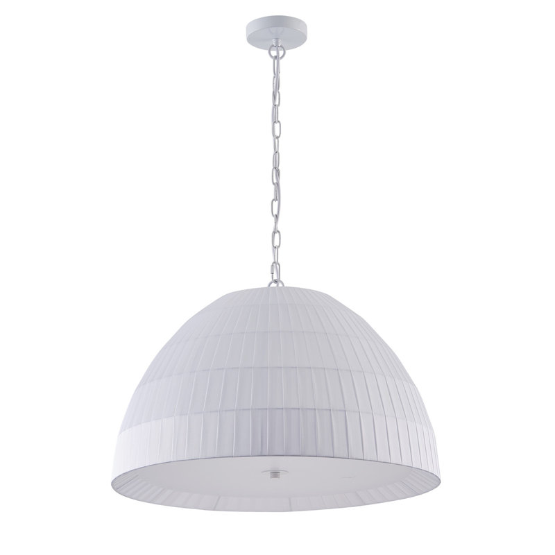 3-Light white adjustable iron pendant lamp