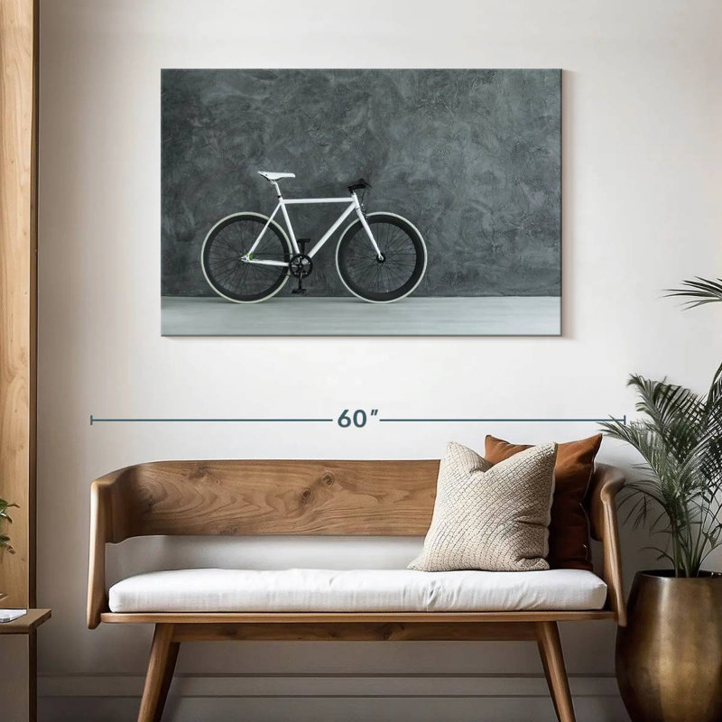 Vélo blanc Mehar, H 30 po x l 45 po