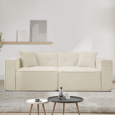 Canapé confortable en velours moelleux pour diverses pièces, élégant et polyvalent